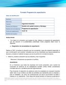 Programa de capacitación del capital humano