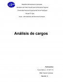 Administración de Recursos Humanos. Análisis de cargos