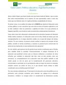 Política educativa y legislación/trabajo docente