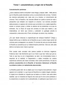 Características y origen de la filosofía