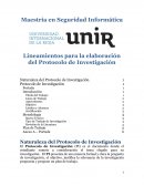 Lineamientos para creacion de protcolo