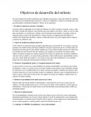 Desarrollo sustentable. Objetivos de desarrollo del milenio