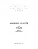 Tesis legalización del aborto