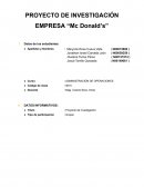 Proyecto de investigación. COCINA