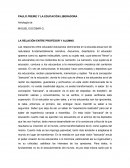 PAULO FREIRE Y LA EDUCACIÓN LIBERADORA