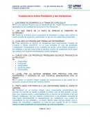 Cuestionario sobre Pantaleón y las Visitadoras