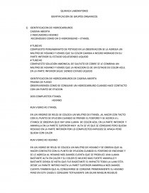 QUIMICA LABORATORIO. IDENTIFICACION DE GRUPOS ORGANICOS. Página 1