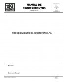 PROCEDIMIENTO DE AUDITORIAS LPA