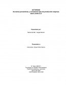 Acciones preventivas y correctivas área de producción empresa taxis Libres S.A