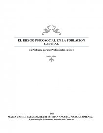 EL RIESGO PSICOSOCIAL EN LA POBLACION LABORAL. Página 1
