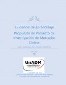 Propuesta de Proyecto de Investigación de Mercados Online