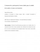 Comunicación y participación, buenos aliados para el cuidado de la salud y el cáncer cervicouterino