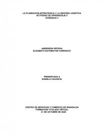 PLANEACION ESTRATEGICA Y GESTION LOGISTICA COMPAS. Página 1