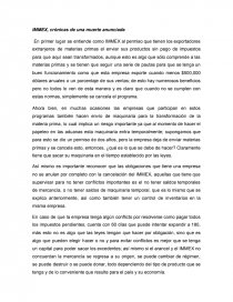 IMMEX. Página 1
