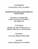 RESEÑA DE DÍA MUNDIAL DE LA PROTECCIÓN DE LA NATURALEZA