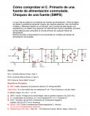Comprobacion y test de dispositivos en fuentes conmutadas