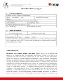 Taller Psicopedagógico I Informe Del Perfil Psicopedagógico