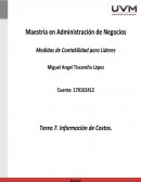 Información de Costos