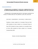 OPTIMIZACION EN LOS INGRESOS Y COSTOS DEL ALUMBRADO PÚBLICO EN EL DISTRITO DE MIRAFLORES PARA LA EMPRESA LUZ DEL SUR “(2016- 2019)