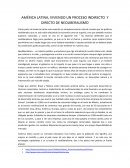 América latina, viviendo un proceso indirecto y directo de neoliberalismo