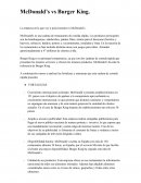 Estrategia comparativa entre McDonalds & Burguer King