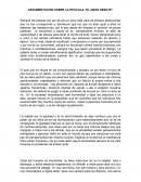 ARGUMENTACION SOBRE LA PELICULA " EL GRAN DEBATE"