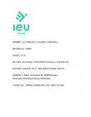 Actividad , Postura epistemológica personal