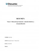 Educación permanente: evolución histórica y conceptualización