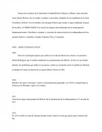ASPECTOS SOBRE SIMON BOLIVAR. Página 1
