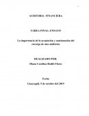 LA IMPORTANCIA DE LA ACEPTACION Y CONTINUACION DEL ENCARGO DE UNA AUDITORIA