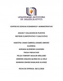 ANLISIS Y VALUACION DE PUESTOS. METODO CUANTOTATIVO Y CUALITATIVO