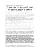 Ensayo las 10 mejores técnicas de estudio, según la ciencia