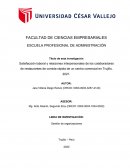 Satisfacción laboral y relaciones interpersonales de los colaboradores de restaurantes de comida rápida de un centro comercial en Trujillo, 2021