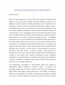 ¿Por qué no se desarrolla más y mejor México?