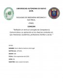 Reflexión en torno al concepto de Competencia Comunicativa y su aplicación en los diversos contextos en que interactúa: académico, profesional, familiar y social