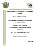 DESARROLLO SUSTENIBLE LEGISLACION INTERNACIONAL DEL MEDIO AMBIENTE