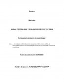 Factibilidad y evaluacion de proyectos