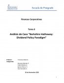 Análisis de Caso “Berkshire Hathaway: Dividend Policy Paradigm”