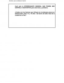 FACTORES QUE INFLUYEN EN EL EMBARAZO EN ADOLESCENTES ENTRE 14y 18 AÑOS EN EL BARRIO DE BELLA VISTA DE LA CIUDAD DE LA PAZ. Página 3