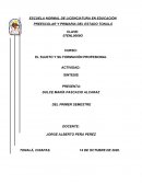 EL SUJETO Y SU FORMACIÓN PROFESIONAL