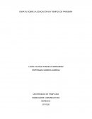 Educaciòn en tiempo de pandemia