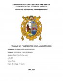 TRABAJO N°2 FUNDAMENTOS DE LA ADMINISTRACIÓN