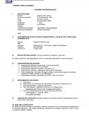 Informe psicopedagogico psicomotricidad AIEP