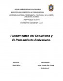Fundamentos del Socialismo y El Pensamiento Bolivariano
