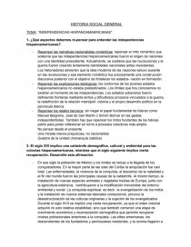 “INDEPENDENCIAS HISPANOAMAERICANAS”. Página 1