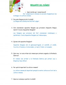 Preguntes de l'examen de Romanització. Página 1