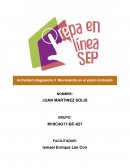 Actividad integradora 3. Movimiento en el plano inclinado