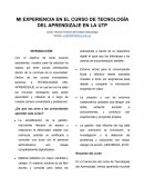 MI EXPERIENCIA EN EL CURSO DE TECNOLOGÍA DEL APRENDIZAJE EN LA UTP