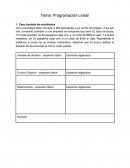 PROGRAMACION LINEAL. Caso traslado de estudiantes