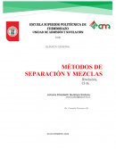 MÉTODOS DE SEPARACIÓN Y MEZCLAS